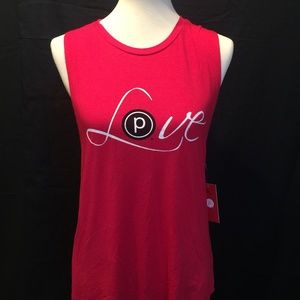 NWT Pure Barre "Love" Circle P tank